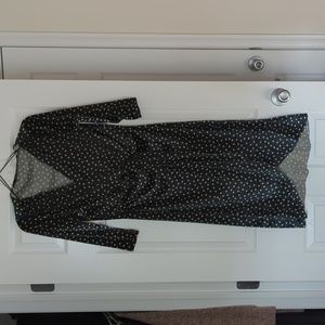 Velvet polka dot wrap style dress Zara
